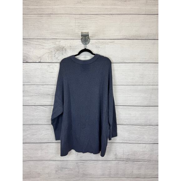 Old Navy Plus Size So Soft Blue Knit Crewneck Sweater Size 3X - Picture 7 of 8